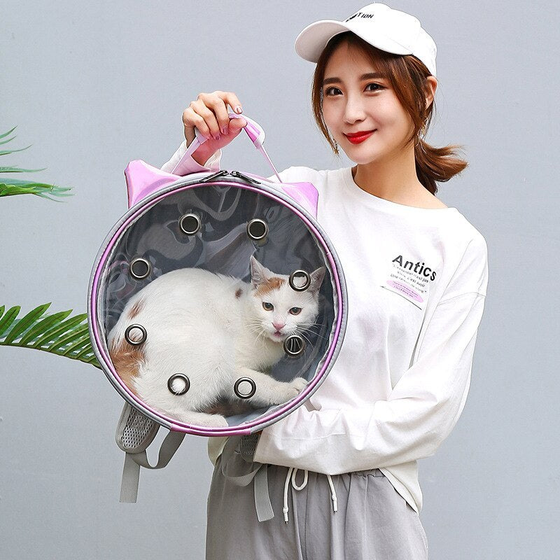 Clear Pet Carrier Backpack - Stylish & Versatile