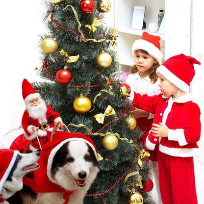 Santa Claus Riding Deer Christmas Dog Outfit