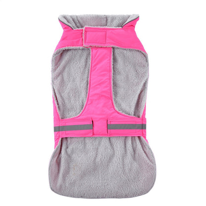 Reflective Winter Dog Jacket for Night Safety and Warmth