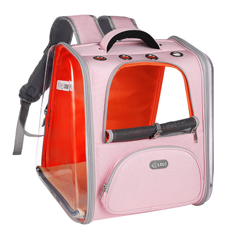 Transparent Pet Backpack with Ventilation for Travel