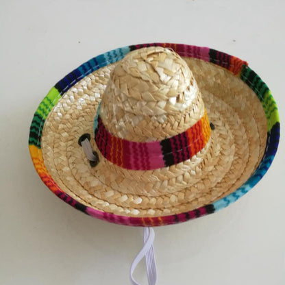 Straw mini pet straw hat