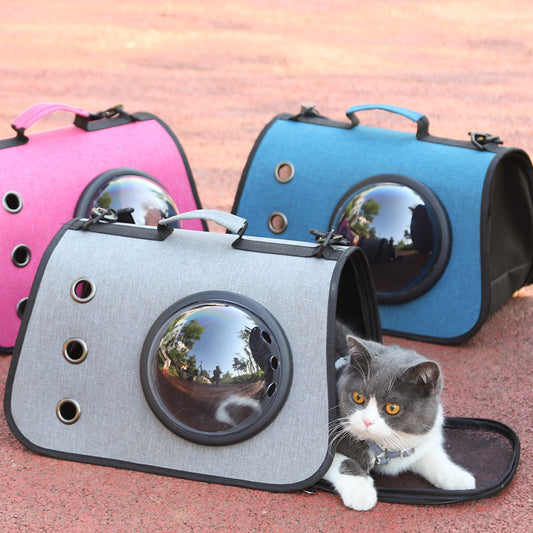 Portable Foldable Linen Pet Bag For Outing