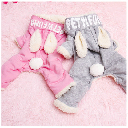 Pet long-eared bunny four-legged clothes