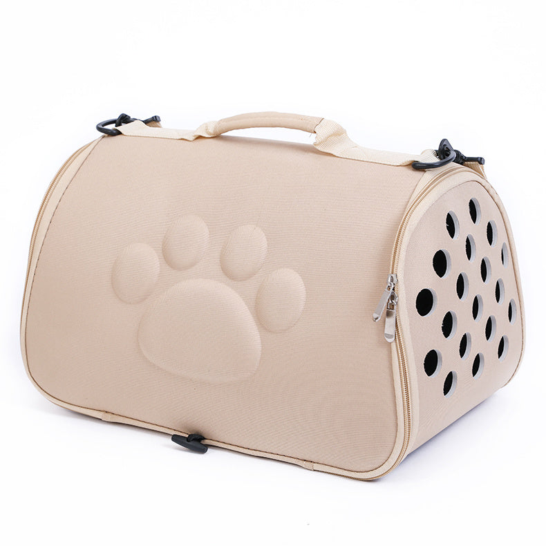 Solid color footprint EVA pet folding bag