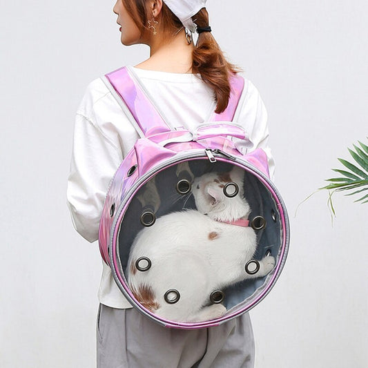 Clear Pet Carrier Backpack - Stylish & Versatile