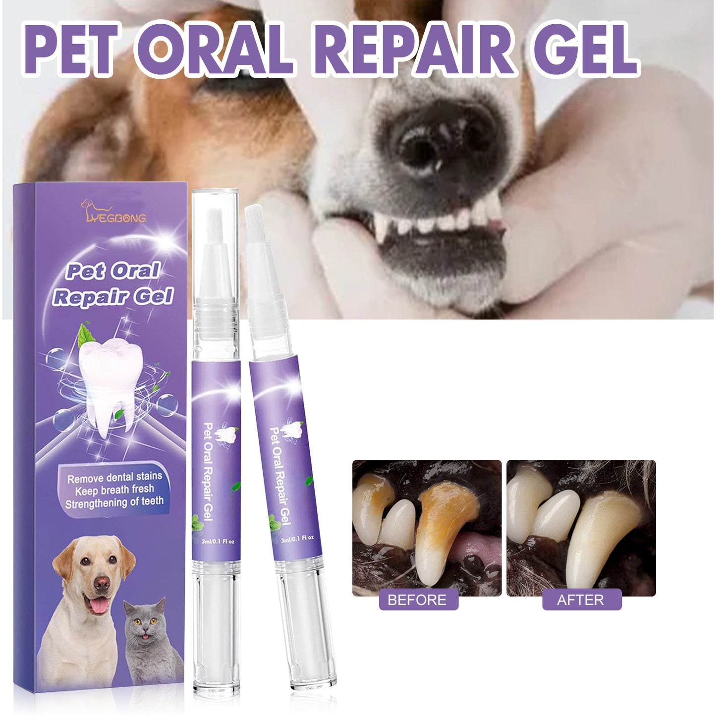 Pet Oral Repair Gel Cleaner