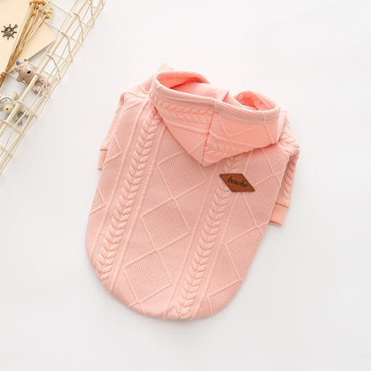 Cotton Coat for Pets in Pink, Wine Red, and Apricot Colors