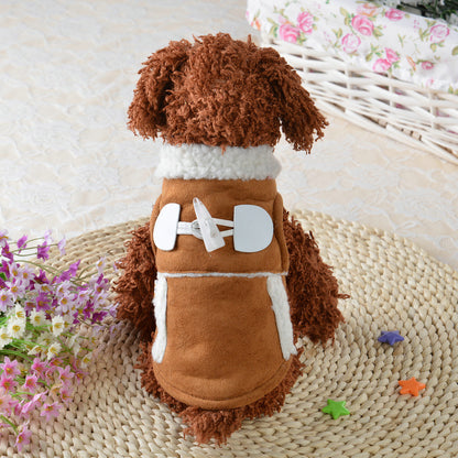 Teddy Dog Clothes Soft Warm Lamb Velvet Outfit