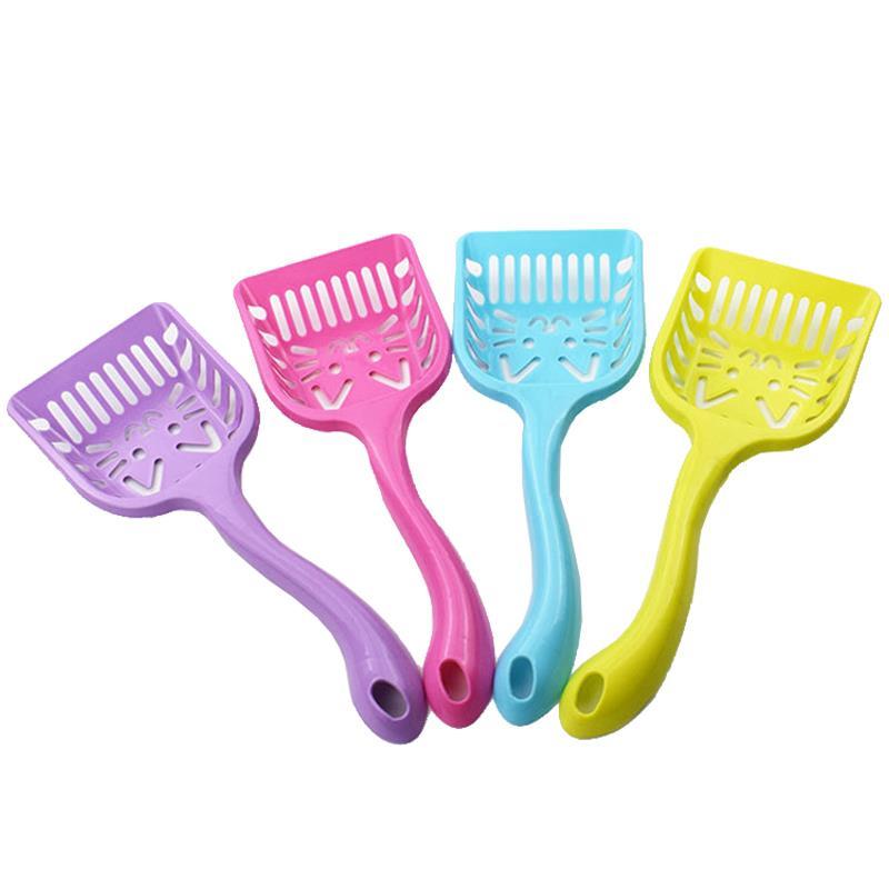 Durable Plastic Cat Litter Scoop with Cute Cat Face