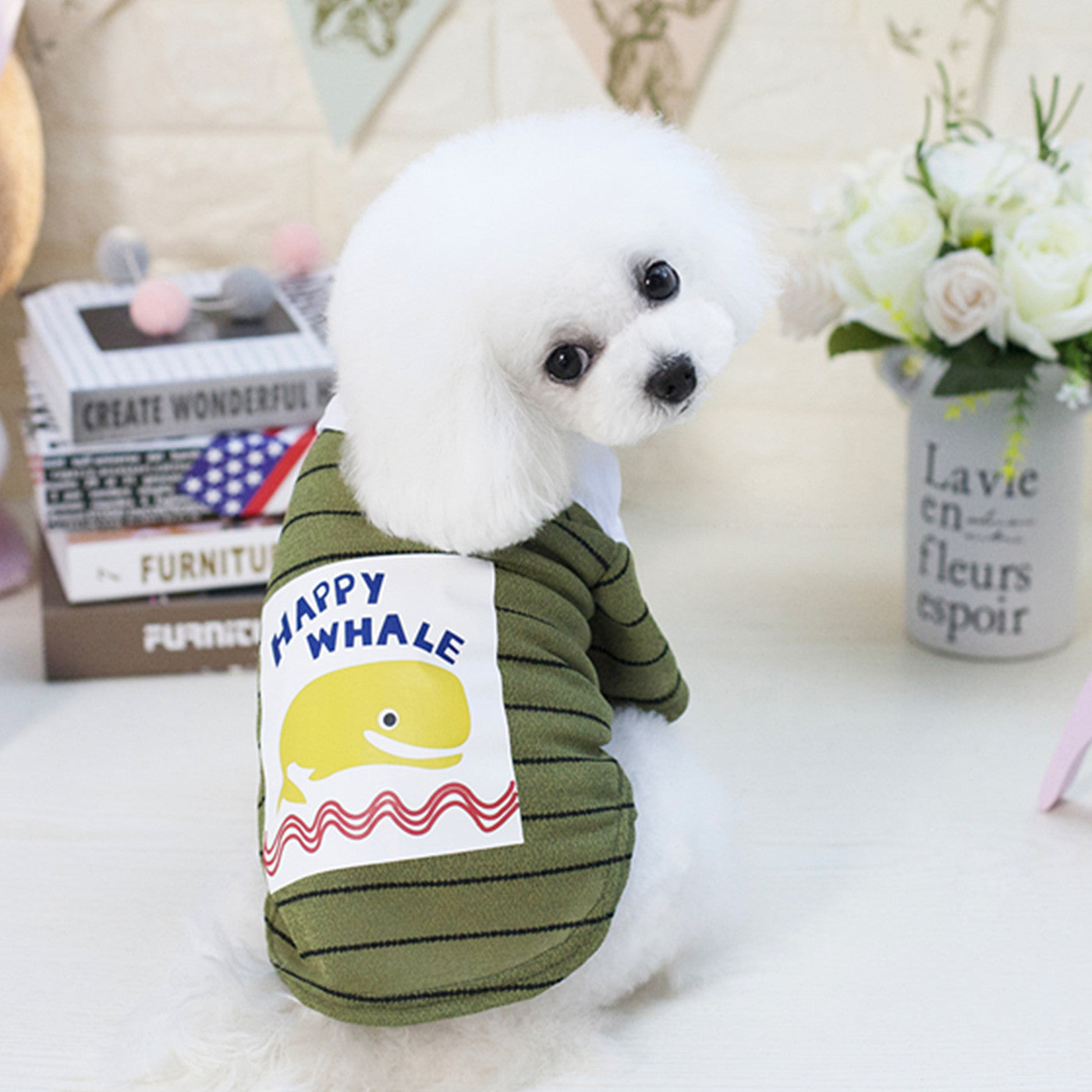 Pet clothes dog clothes pet dolphin T-shirt