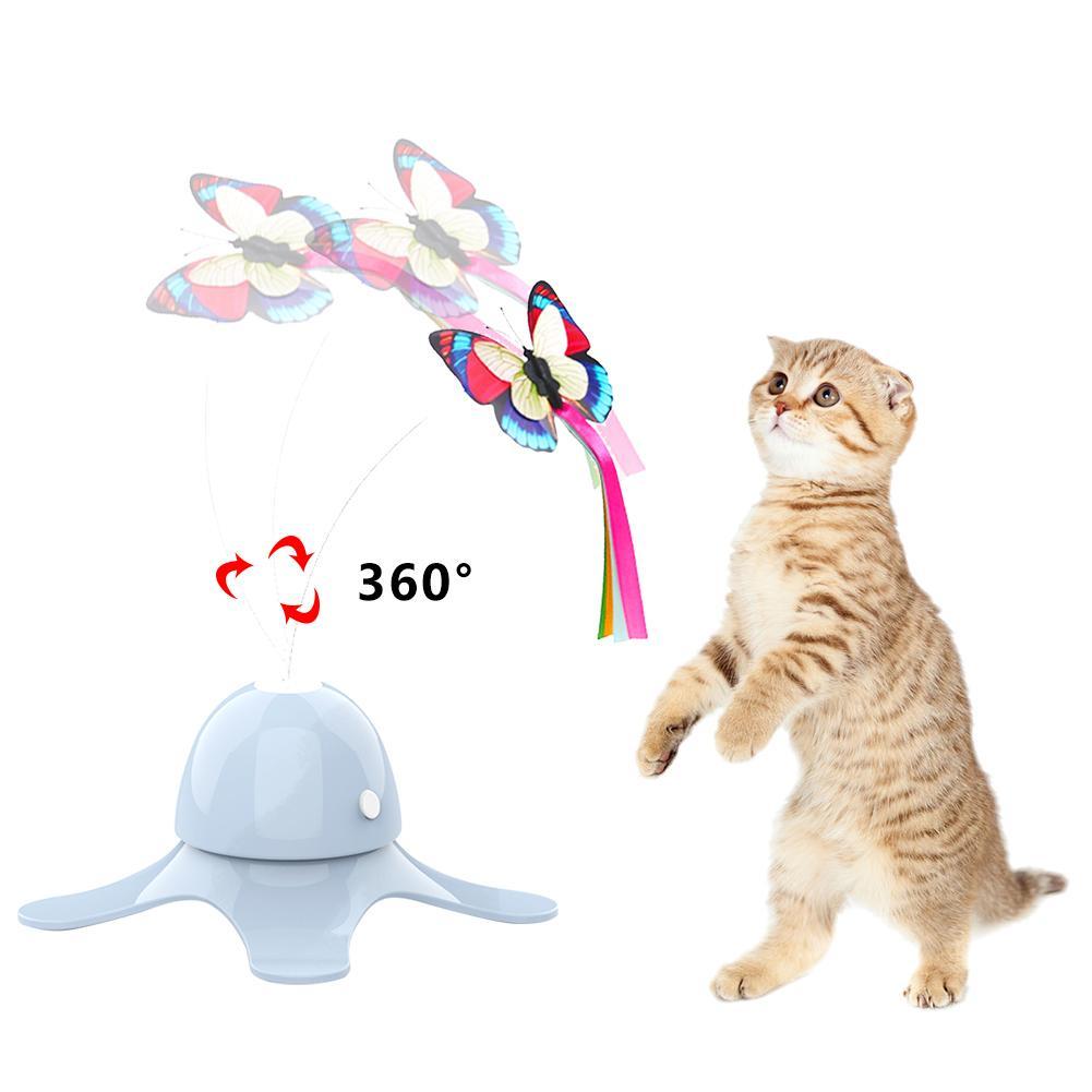 Electric Butterfly Funny Cat Toy Electric Funny Cat Stick Cat Toy