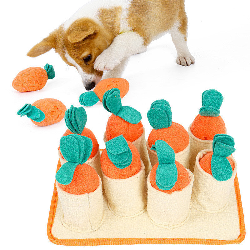 Pull Radish Game Puzzle Dog Toy Slow Food Leakage Training Play Sniffing Pet Toy Supplies