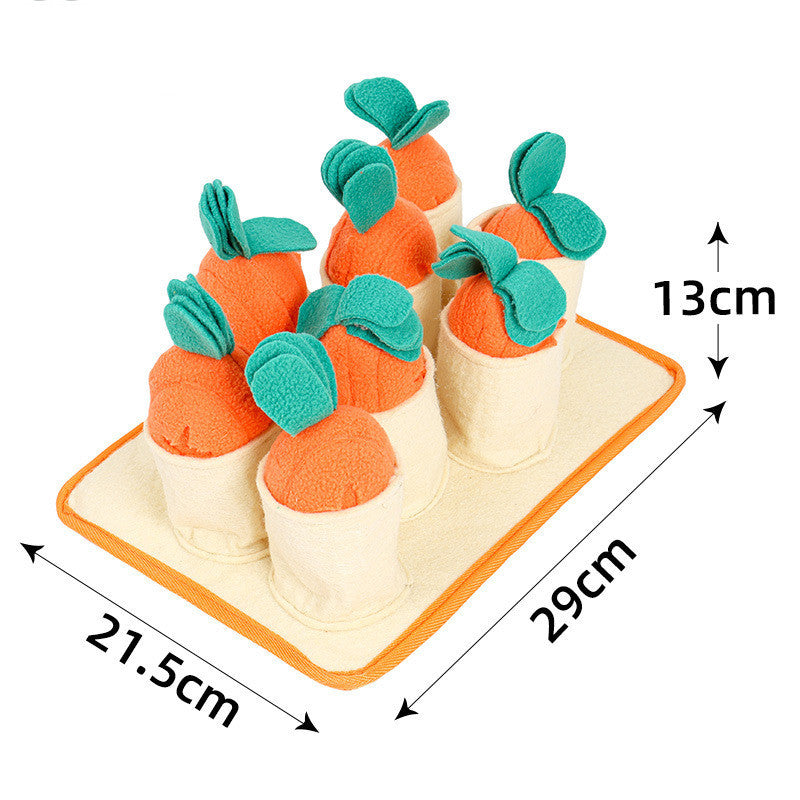 Pull Radish Game Puzzle Dog Toy Slow Food Leakage Training Play Sniffing Pet Toy Supplies