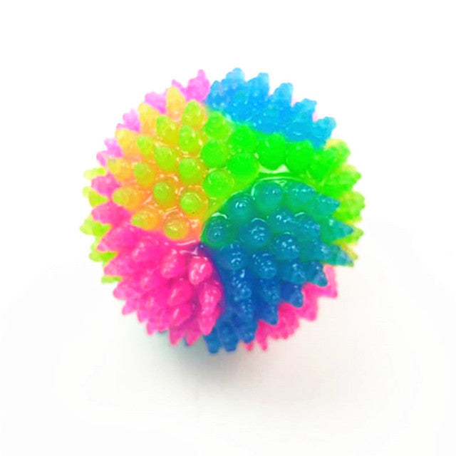 High Stretch Dog Toy Ball Luminous Tricolor Ball