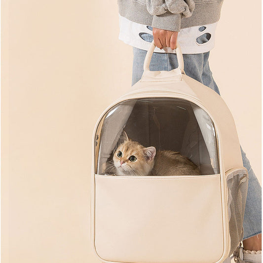 Large Space Visible Transparent Cat Bag Outing Backpack