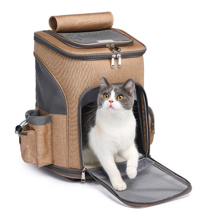 Rolling Pet Backpack with Wheels for Travel