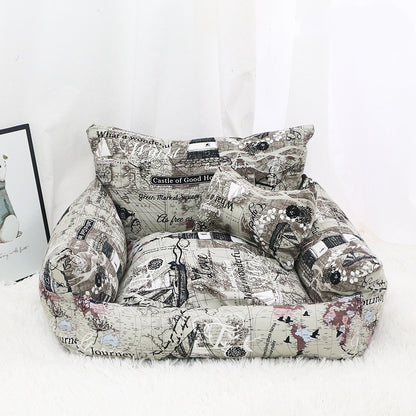 Pet Supplies Autumn And Winter Sofa Pet Nest Canvas