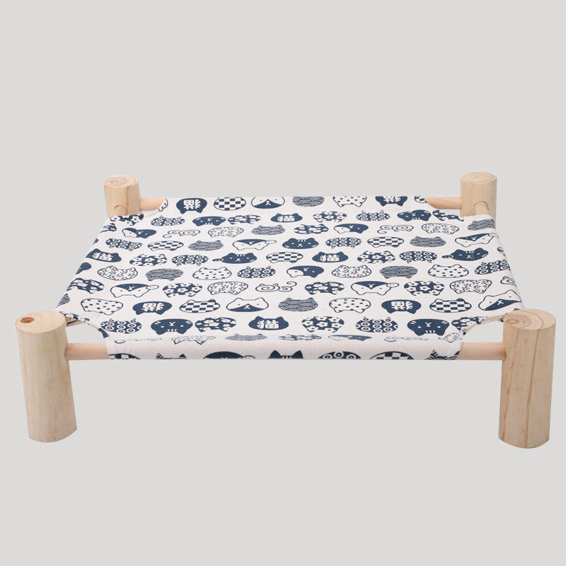 Removable Washable Solid Wood Pet Dog Bed