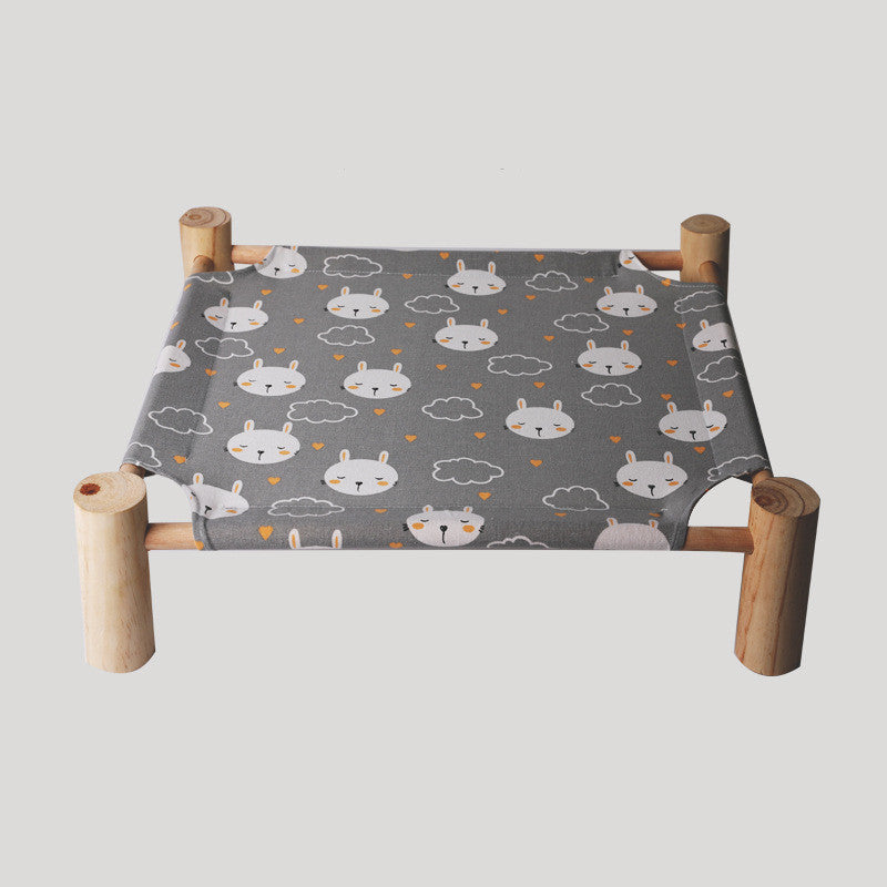 Removable Washable Solid Wood Pet Dog Bed