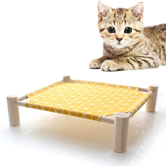 Removable Washable Solid Wood Pet Dog Bed