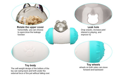 Pet Supplies Tumbler Teasing Cat Swinging Leaking Ball Without Electric Pet Dog Toy
