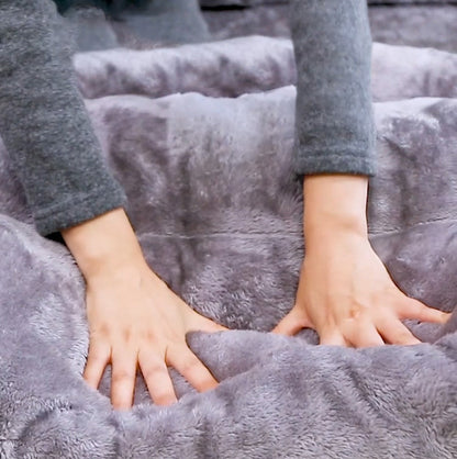 Long Warm Plush Dog Bed Quilted Base 4 sizes