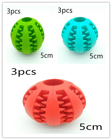 Pet Slow Feeder Dog Toy Cute Funny Rubber Dog Ball Toy