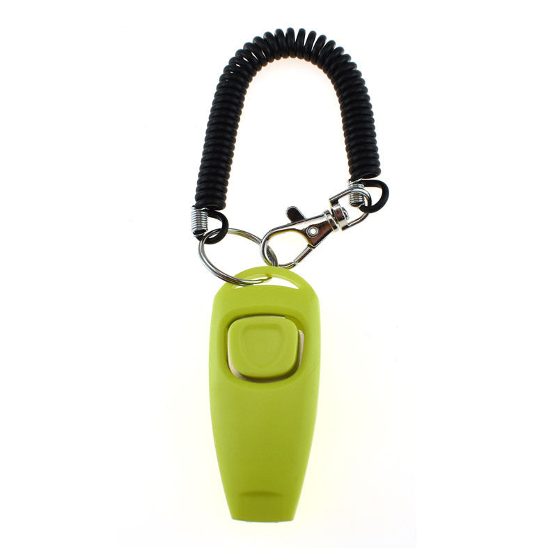 Two-in-one Clicker Pet Training Clicker Pet Clicker Whistle Dog Training Whistle Yellow Bracelet