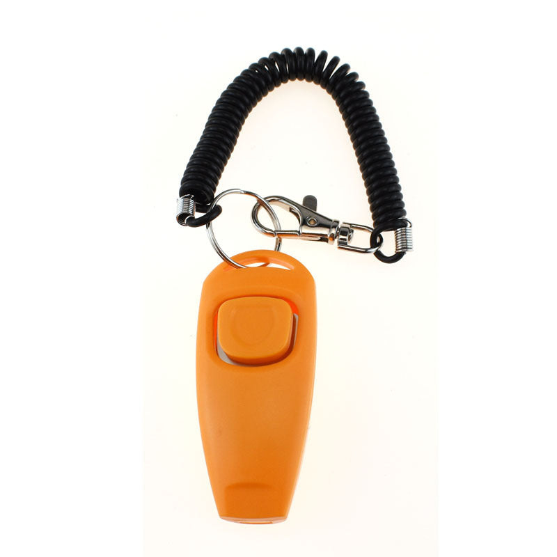 Two-in-one Clicker Pet Training Clicker Pet Clicker Whistle Dog Training Whistle Yellow Bracelet