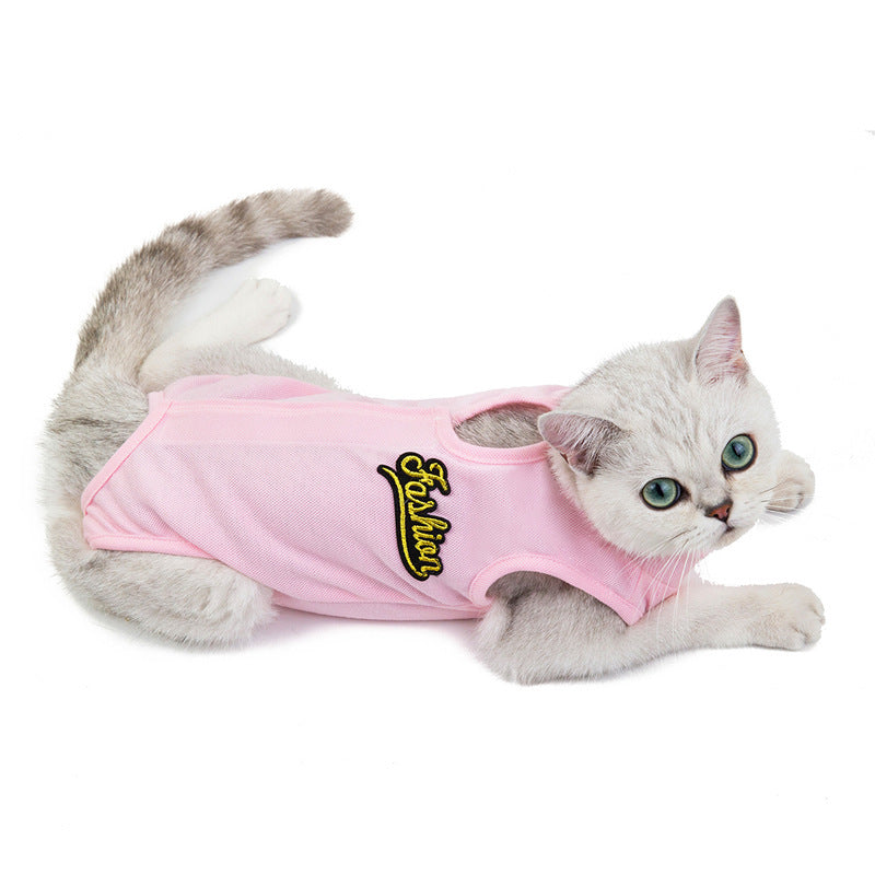 Cat Clothes Spring And Summer Thin Female Cat Clothes Anti-Licking Clothes Cat Clothes Summer Clothes