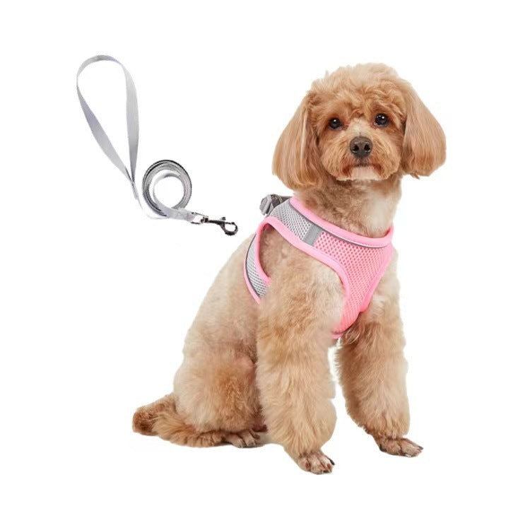 Dog Hand Holding Rope Vest Small Dog Dog Leash Teddy Bichon Breathable Chest Strap Pomeranian Puppy Small Dog Leash