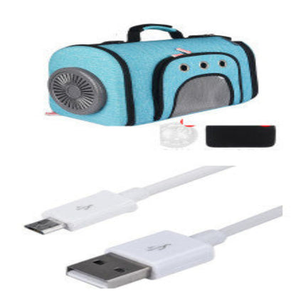 Pet Out Bag with Fan & Side Mesh Ventilation – Space Cat Bag
