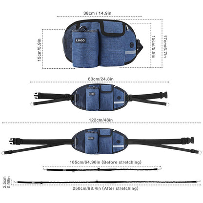 Hands-Free Dog Leash Waist Bag for Walking and Training