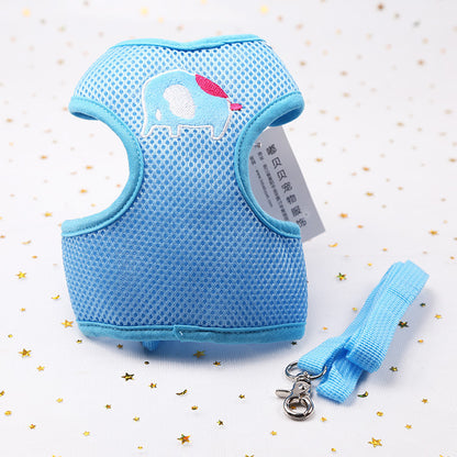 Three-Dimensional Flower Dsign Chest Back Traction Rope VIP Teddy Bichon Dog Traction Rope