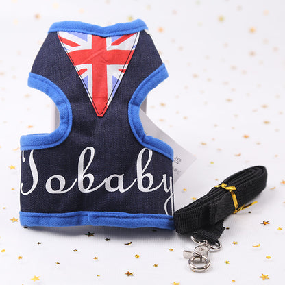 Three-Dimensional Flower Dsign Chest Back Traction Rope VIP Teddy Bichon Dog Traction Rope