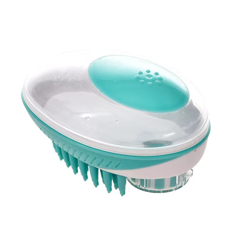 Pet Supplies Bath Brush Massage Comb Can Store Bath Liquid Silicone Brush For Cats And Dogs