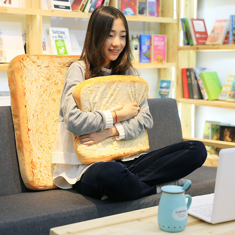 Slice Of Bread Student Chair Cushion Toast Pet Cat Toast Plush Pillow Cushion Toy Cushion