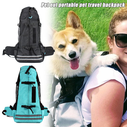 Expandable Pet Backpack Carrier Breathable Travel Bag