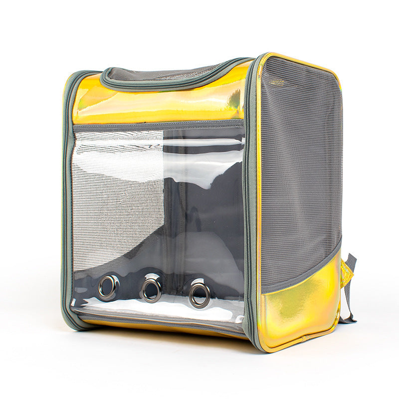 Large Space Transparent Laser Dog Backpack