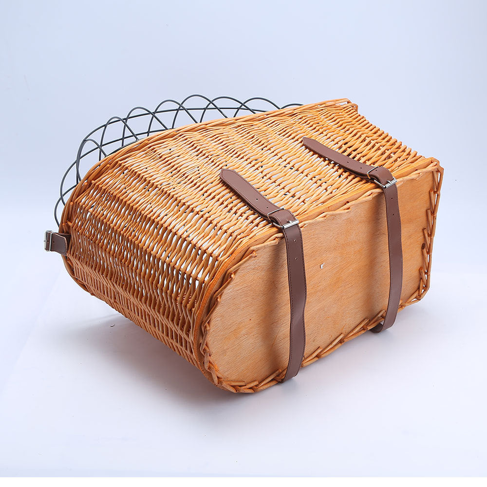 Rattan Bicycle Basket Rear Basket Pet Basket