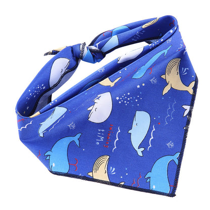 Adjustable Cotton Dog Bandana and Triangle Scarf for Pets