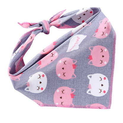 Adjustable Cotton Dog Bandana and Triangle Scarf for Pets