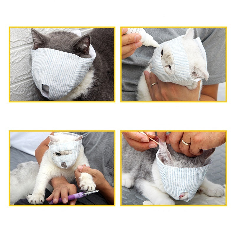 Anti-Bite And Anti-Messy Drip Medicine Breathable Cat Mask