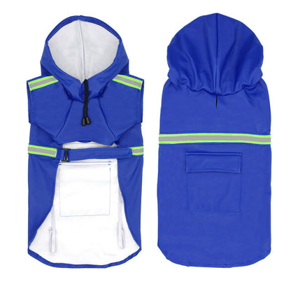 Waterproof Reflective Dog Raincoat with Pocket Design for Outdoor Protection