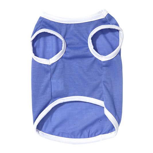 Casual Cotton Dog Vest in Light Blue for Comfort and Style
