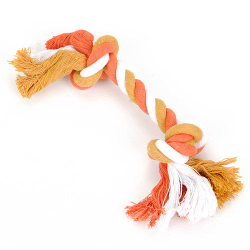 Pet Dog Molar Chew Bite Knot Rope Ball Toy Teeth Cleaning