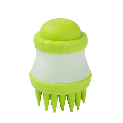 Soft Silicone Pet Bath Brush with Shampoo Dispenser