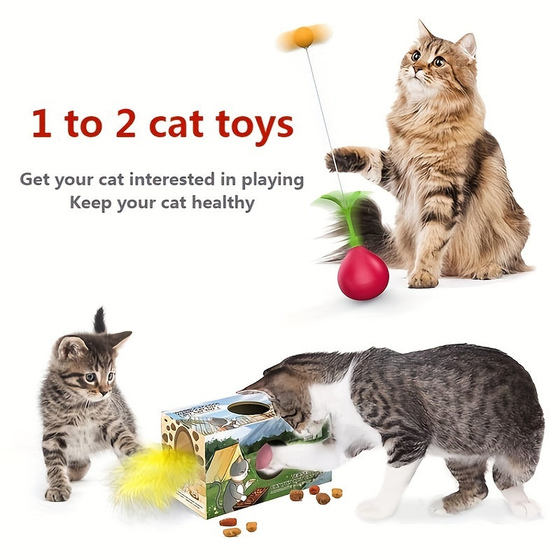 Turnip Cat Stick & Tumbler Toy – DIY Fun for Cats