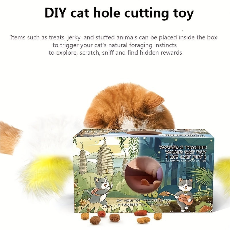 Turnip Cat Stick & Tumbler Toy – DIY Fun for Cats