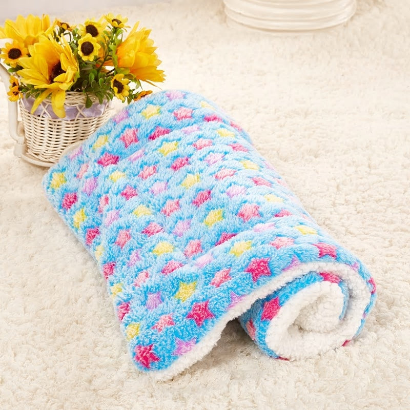 Soft Coral Fleece Pet Blanket for Cats & Dogs